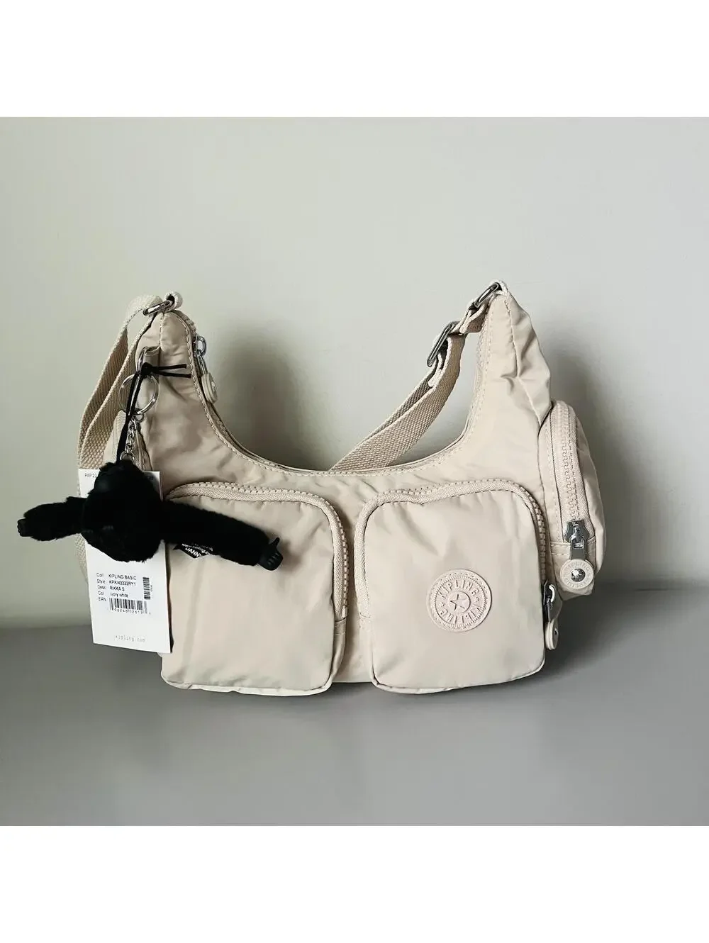 Kipling Basic Rikka Small Crossbody Bag in Ivory White NWT - Picture 1 of 5